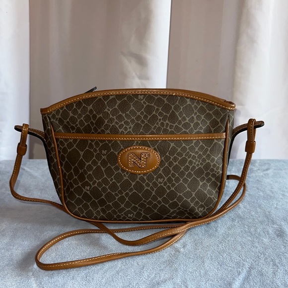 Brown and Tan Crossbody Bag - Picture 1 of 12